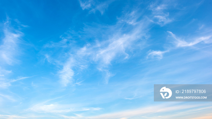 Clouds on a blue sky as background