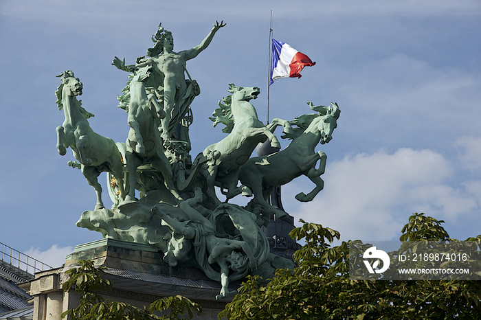 Statue at Grand Palais in Paris,France