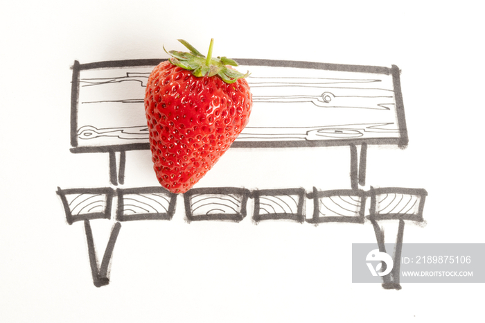 椅子上的草莓