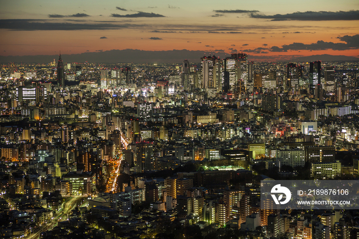 Nightscape in Tokyo,Japan