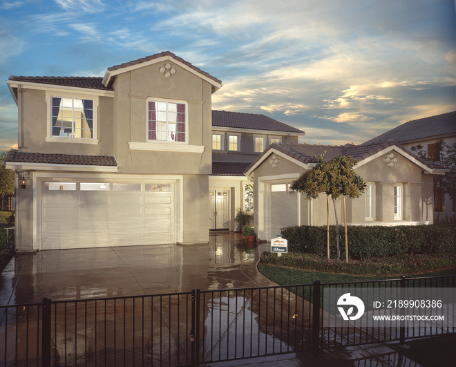 Two story house with garage