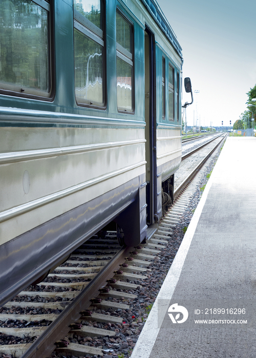 An empty railway station in Estonia