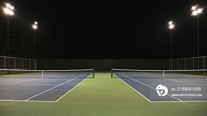 Tennis Court at Night