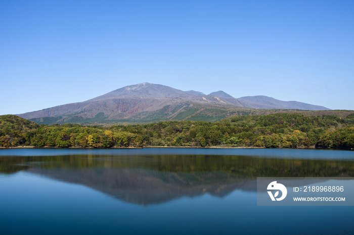 Zao Mountain Range Reflecting in the Water, Miyagi Prefecture, Japan