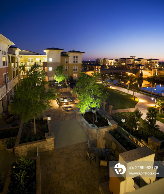 High angle view of residential buildings; Oxnard; California; USA