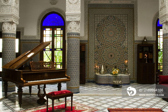 Morocco, Fes, hotel interior