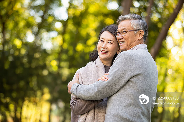 甜蜜的老年夫妇