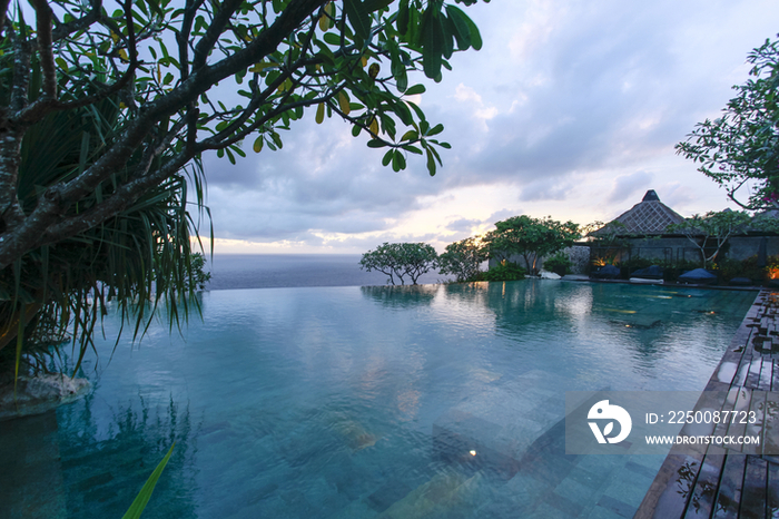Pool and sea in Bali,Indonesia