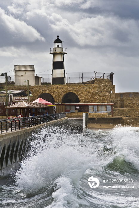 Fenced-in Lighthouse in Acre