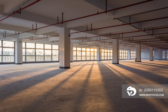 An empty area in a business building