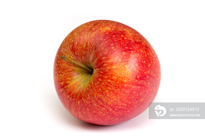 roter Braeburn Apfel auf weißem Hintergrund freigestellt