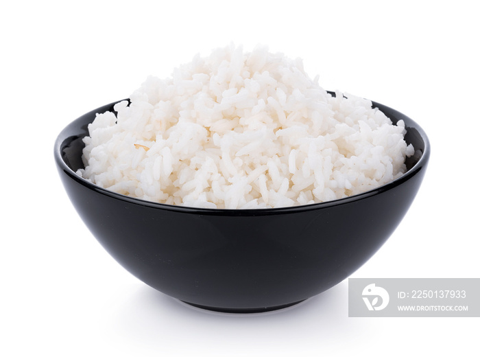 白底碗里的米饭