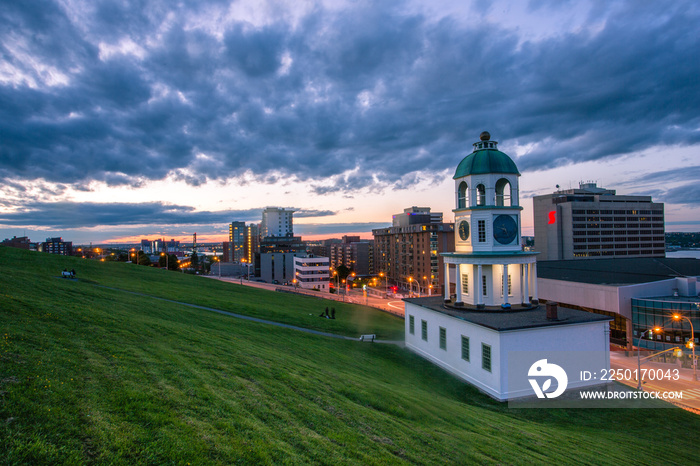 The 120 year old historic Town Clock, also sometimes called the Old Town Clock or Citadel Clock Towe