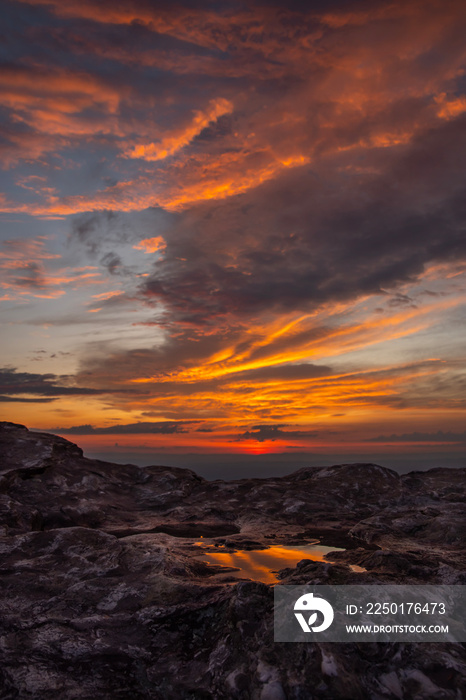 sunset over the sea