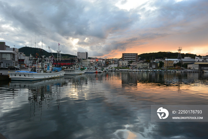 紋別の夕焼け