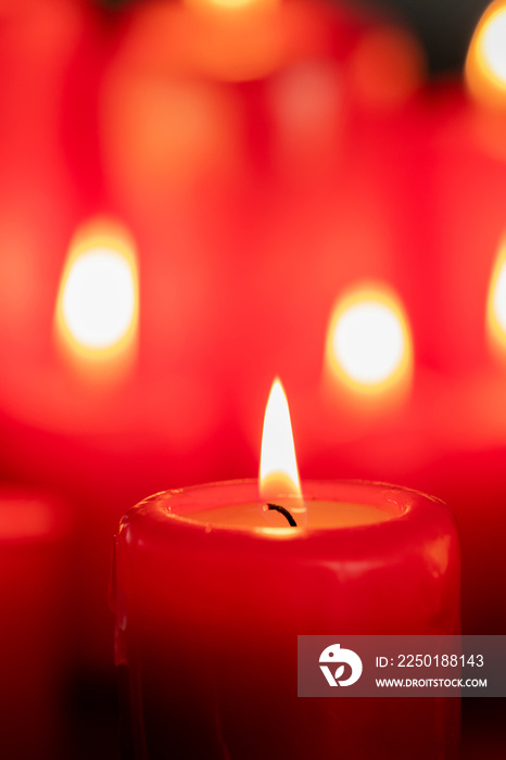 Red Christmas candles