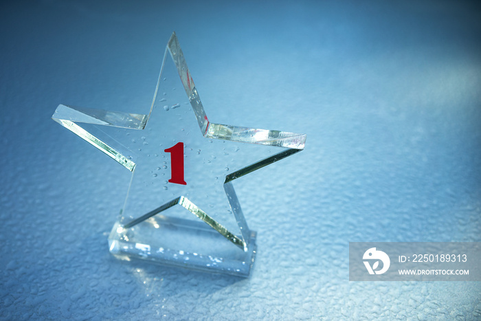 The winners prize for the first place is in the form of a glass star with the number 1.