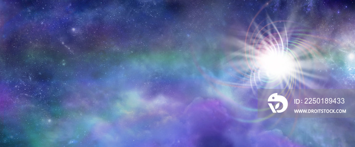 大质量深空宇宙能量事件-宇宙紫玉云、恒星、行星的大面板