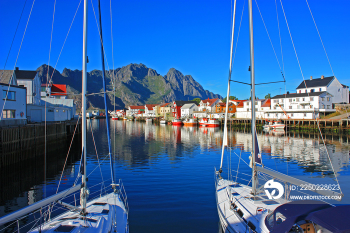 Harbour of henningsvaer in lofoten