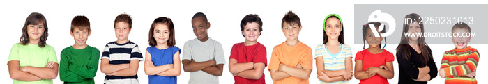 Children«s group with crossed arms