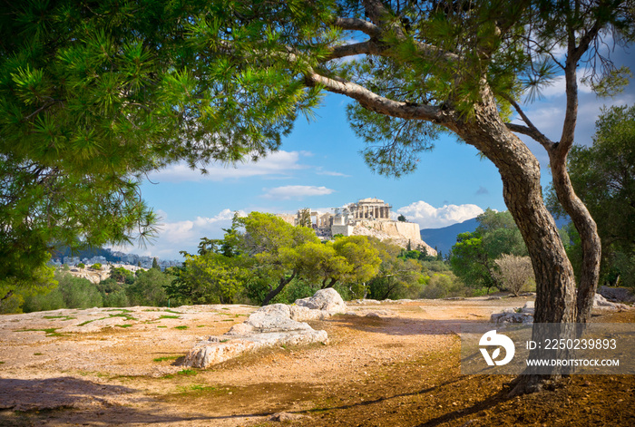 美丽的古代卫城，雅典，希腊