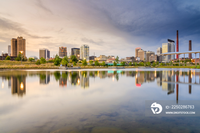 Birmingham, Alabama City Skyline at Railroad Park