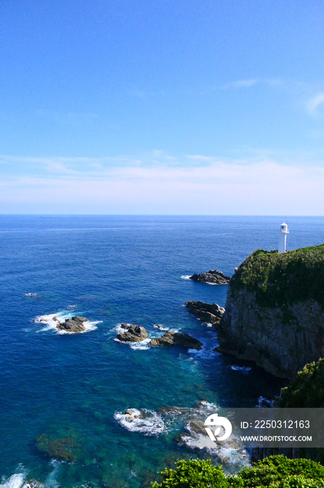 初夏の足摺岬。土佐清水、高知、日本。6月上旬。