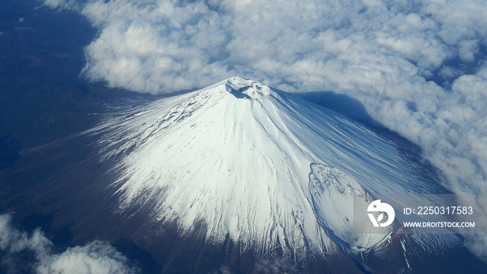 Top view of Mt. Fuji .