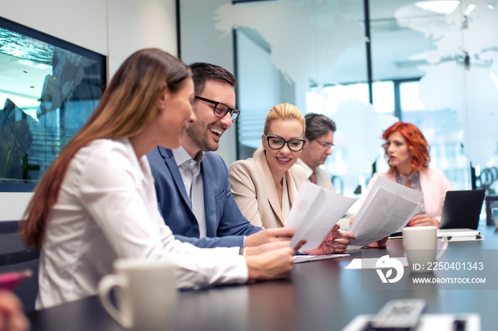 Business team talking in the office