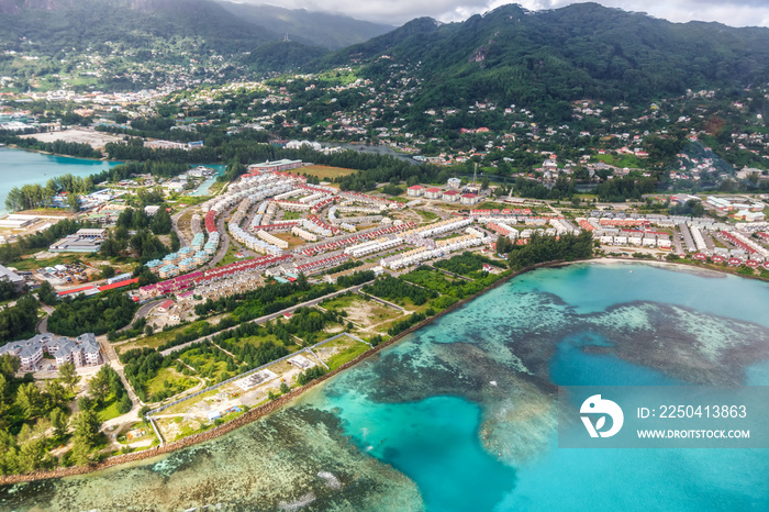 Seychelles Perseverance Island Mahé Mahe sea ocean aerial photo view