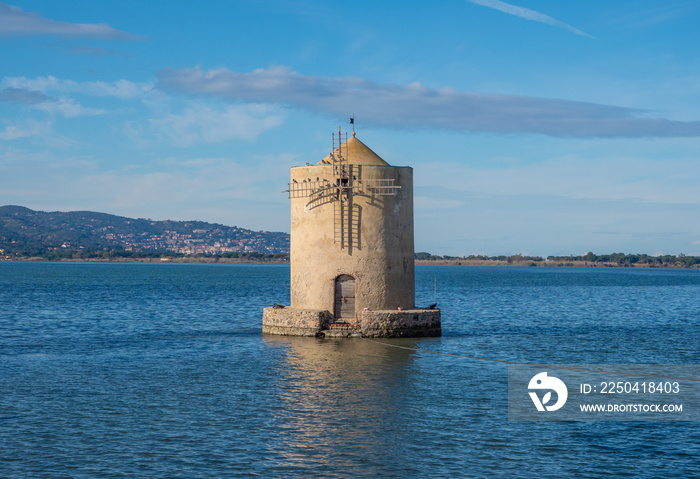 Monte Argentario (Italy) - A view of the Argentario mount on Tirreno sea, with little towns; in the 