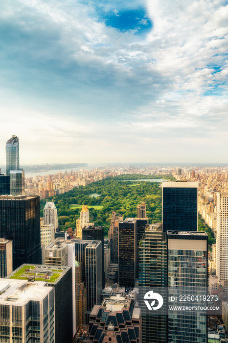 NEW YORK CITY: Observers view Midtown from Top of the Rock Rockefeller center. Manhattan is often de