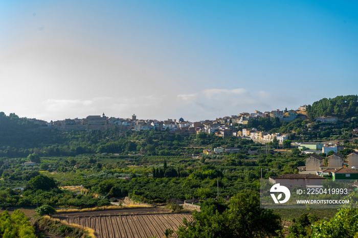 View of the mountain of Segorbe with the vegetation that surrounds it very green