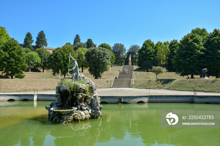 The garden giardino di Boboli in Florence