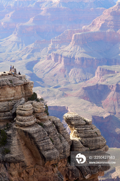 Views of the Grand Canyon National Park from the south rim of the canyon.