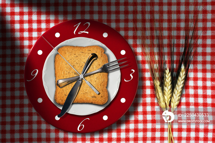 Breakfast Time - Rusks with Clock