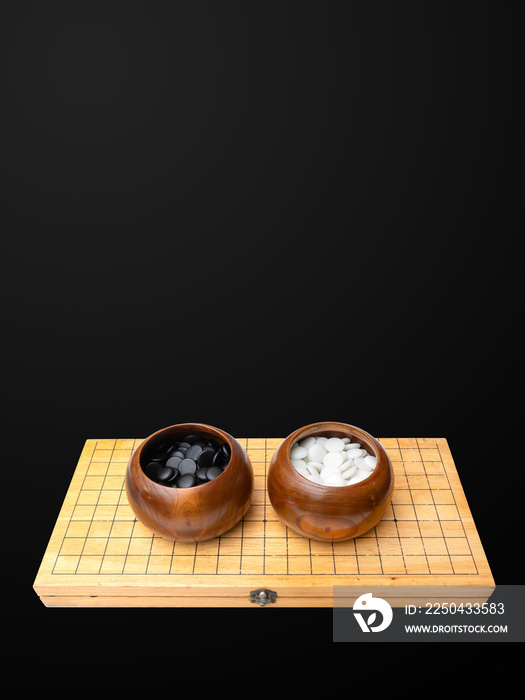 围棋、巴杜克、围棋-黑色空间上的传统亚洲战略棋盘游戏-文本空间