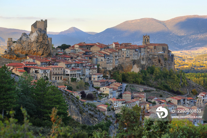 Panoramic view of Frias, Burgos, Spain