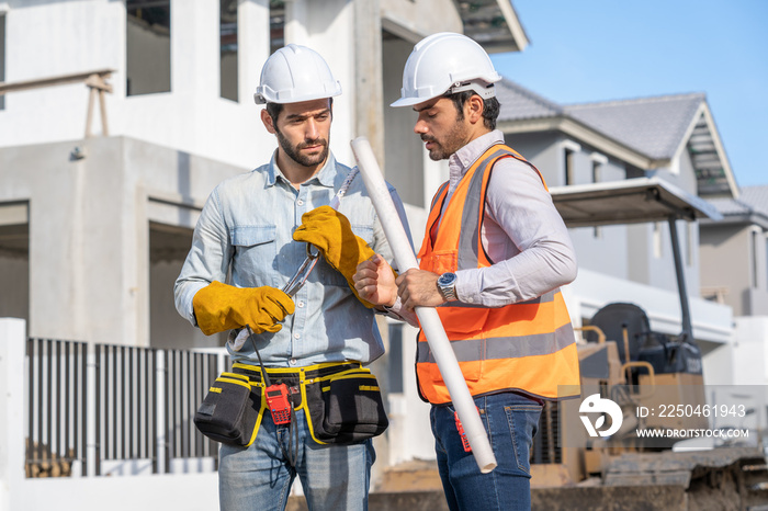 construction workers at work