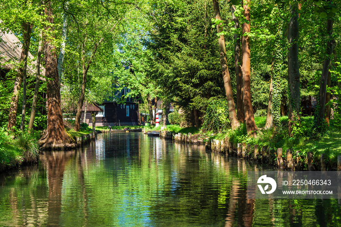 Gebäude im Spreewald in Lehde