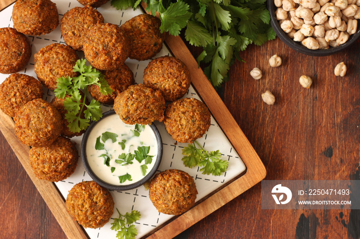 Fresh vegetarian falafel