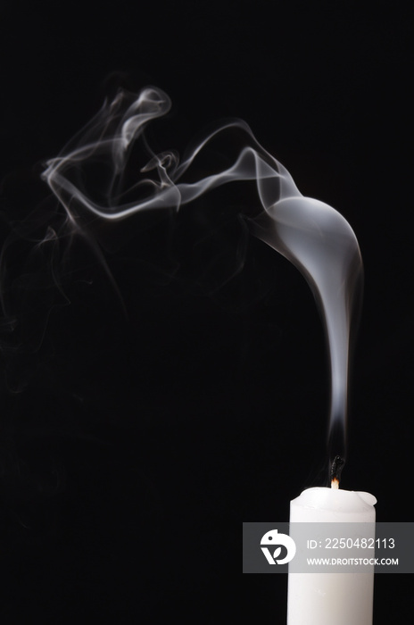 smoke on a black background