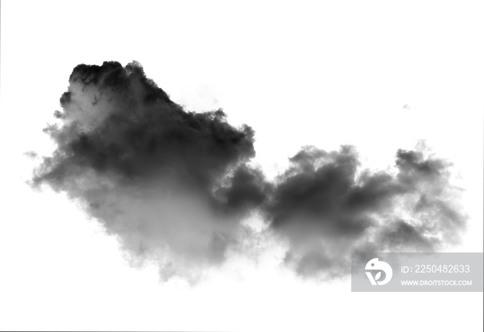 Black smoke on a white background