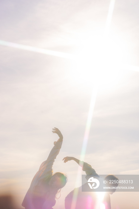 Women dancing in Nature