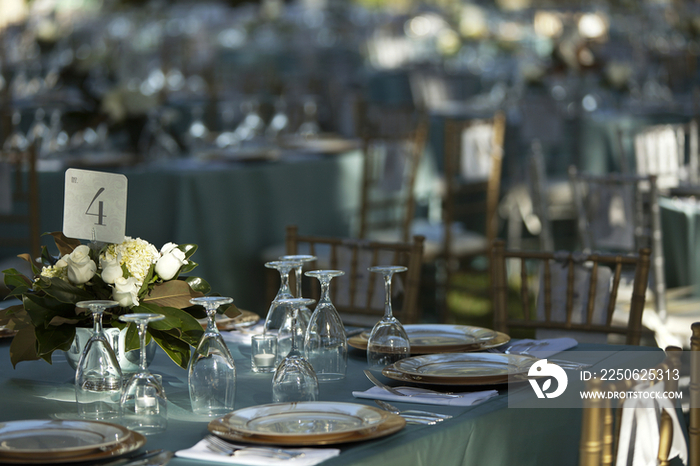 A formal party dining table 