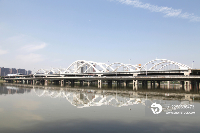 陕西省西安浐灞生态区灞河广运桥