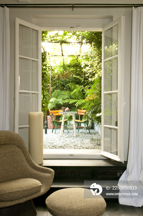 View of porch from seating area