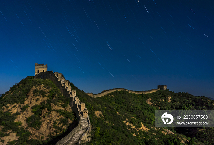Starry Sky over Jinshanling Great Wall,Hebei Province,China