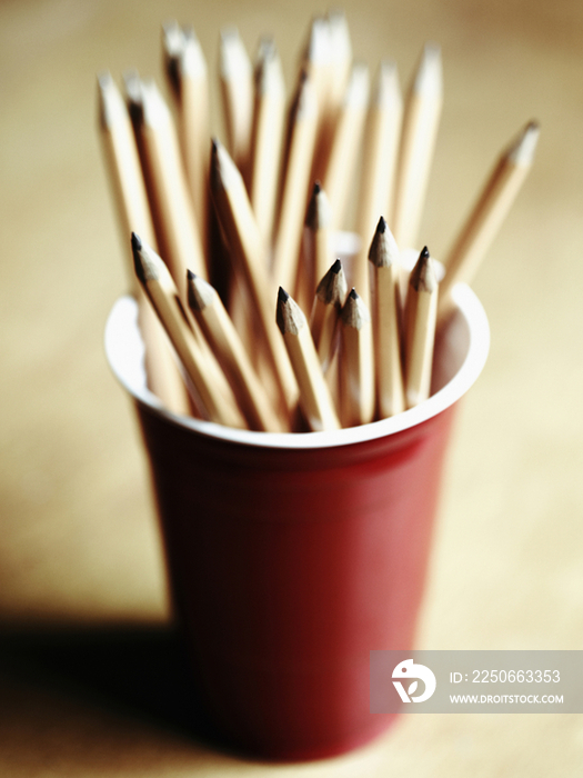 Pencils in a Red Cup