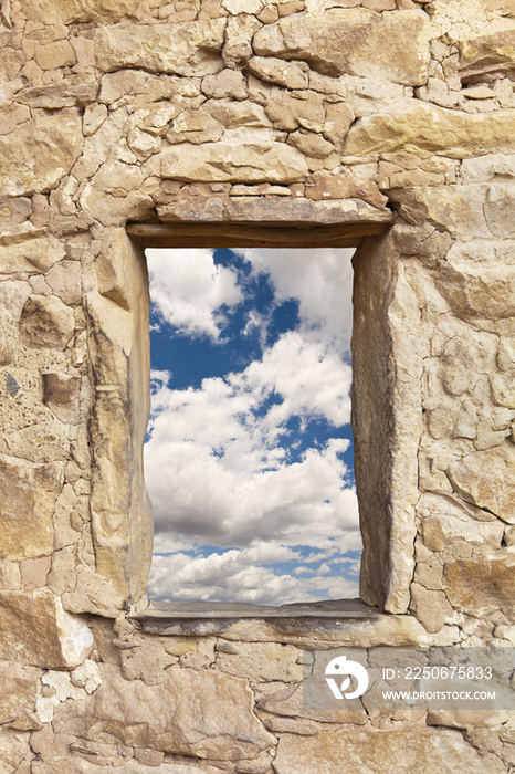 Stone Window Showing the Sky